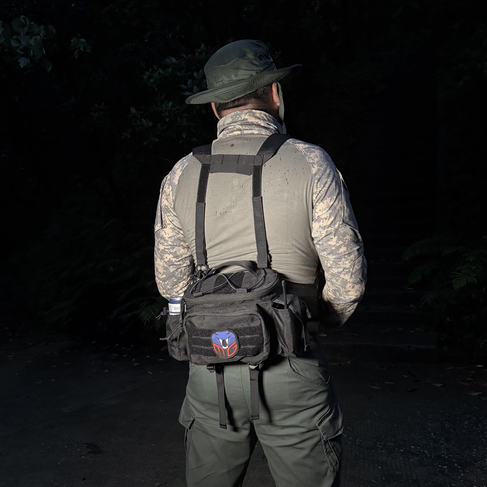 Cangurera táctica para hombre, bolsa de cintura Molle EDC para senderismo, pesca, escalada, correr, ciclismo, deportes al aire libre 2