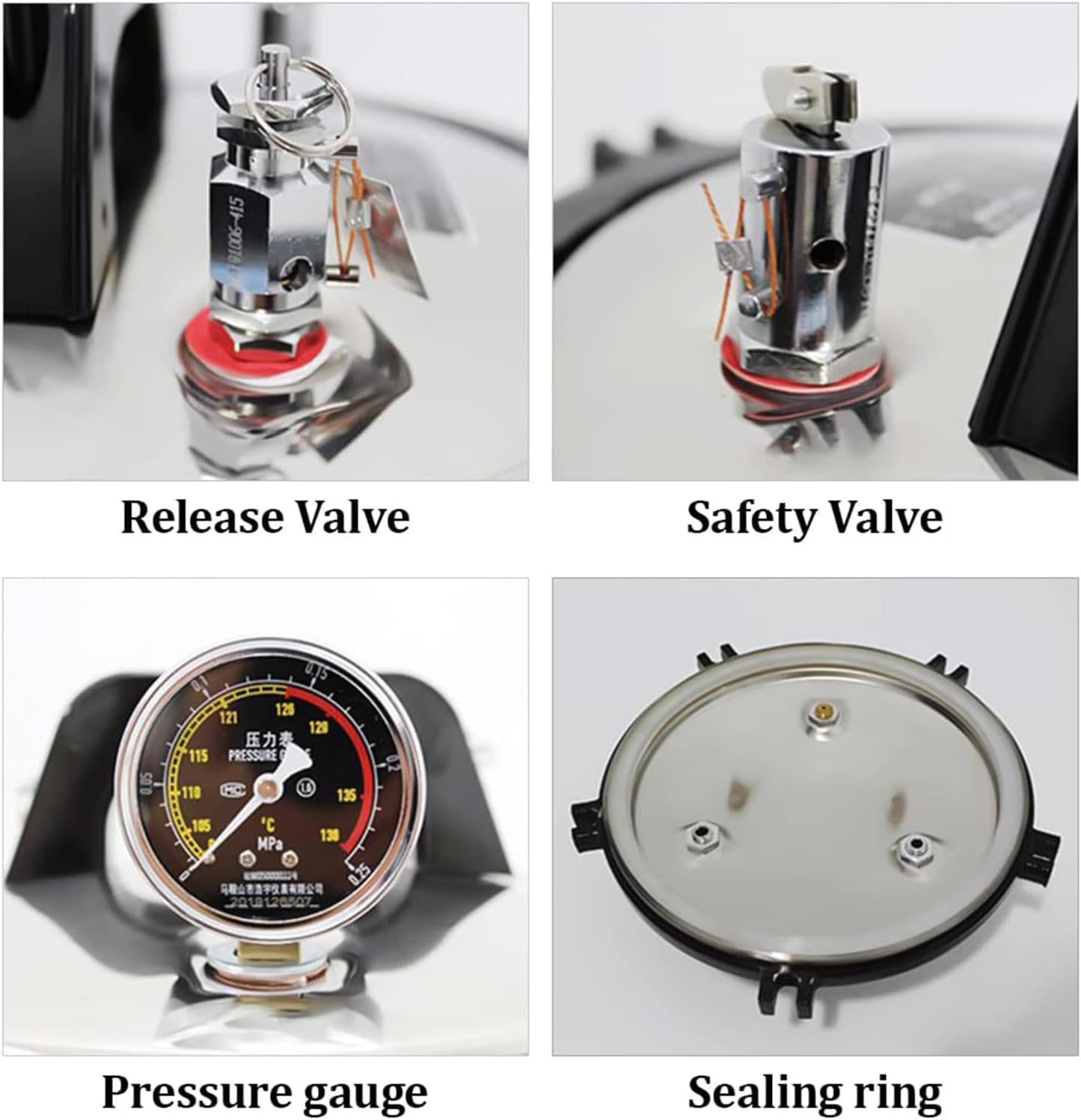 Sterilizzatore Portatile per Autoclave A Vapore in Acciaio Inossidabile con 2 Valvole, Sterilizzatore A Vapore Ad Alta Pressione Anti-ustione A Secco per Laboratori, 24L