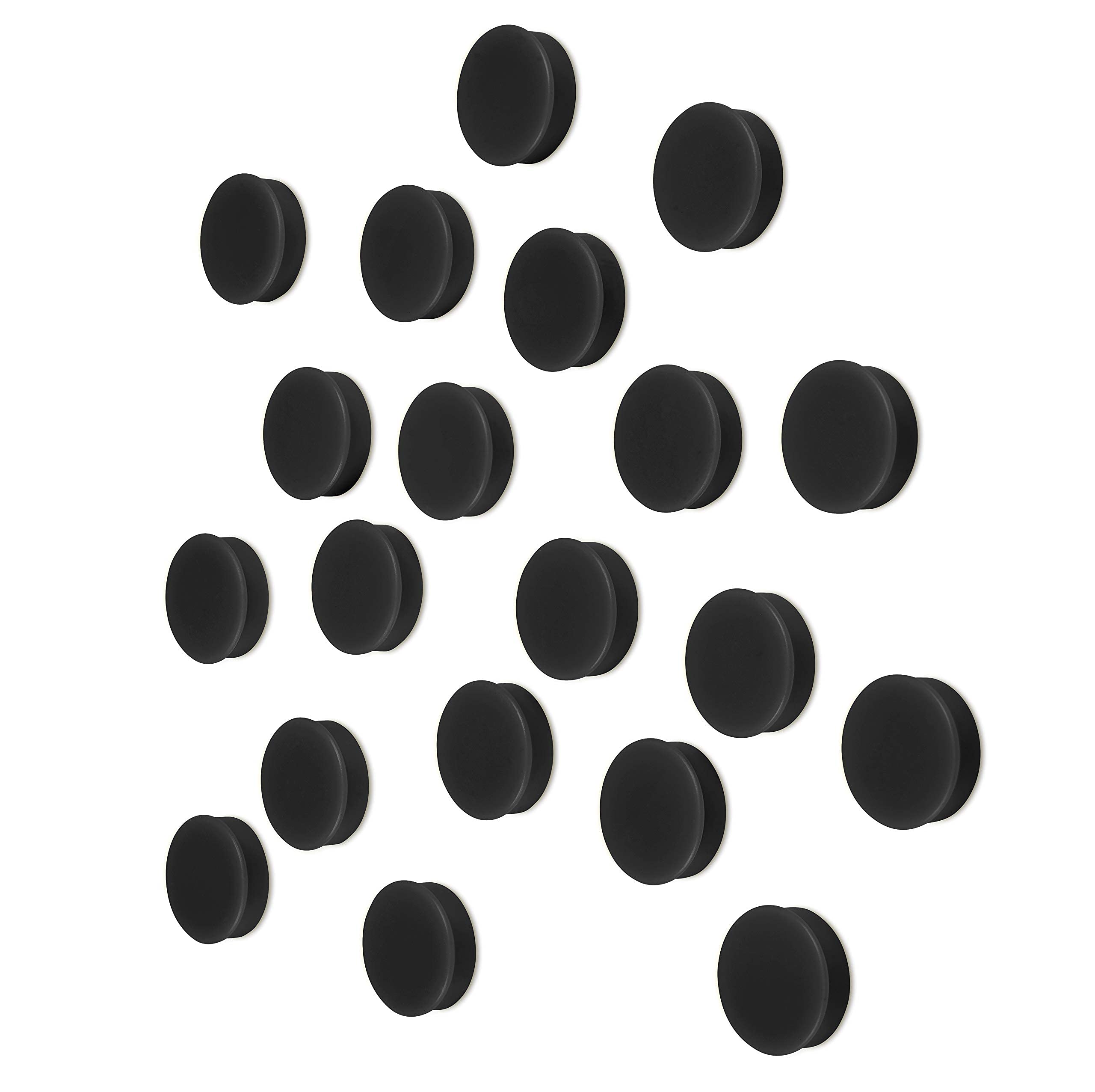 Scribble Colourful Round Refrigerator Magnets, 30mm Office Magnets (24 Pack), Perfect for Whiteboards, Lockers & Fridges (Black)