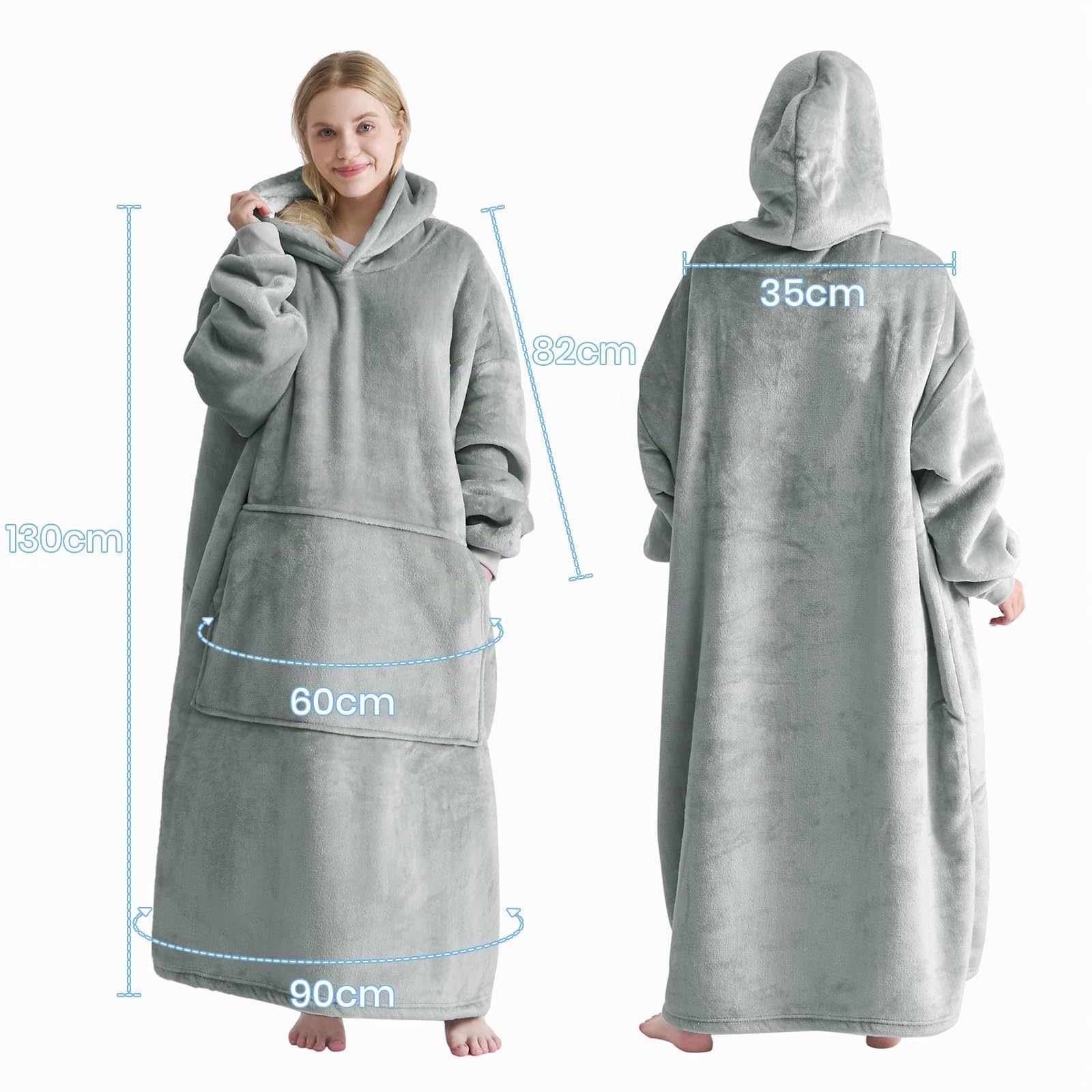 Good Nite Wearable Blanket Coperta indossabile con Cappuccio Oversize per Le Donne Donna