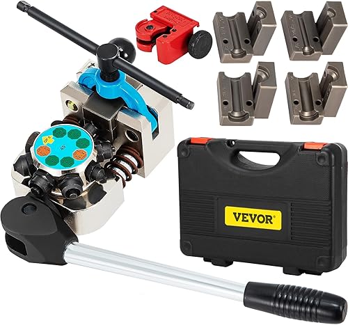 VEVOR Herramienta de flaring de línea de freno 45 grados individual doble y bengalas de burbujas para tamaños de tubo de 316 14 516 y 38 pulgadas