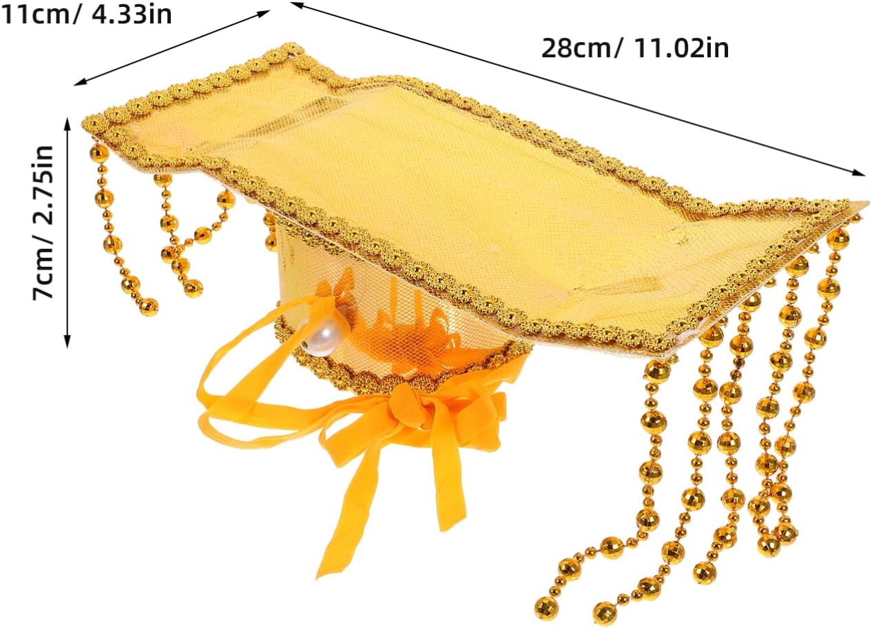 SHOWERORO 3pcs Traditional Chinese Emperor Hat Paperboard Craft Lightweight and Comfortable for Party and Festival