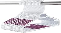 Vista 3 de 30 Pack Bendable Plastic Hangers Light-Weight Non-Slip Clothes/Suit Hangers (Purple)