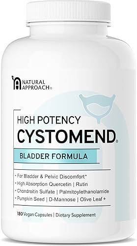 CystoMend 180 cápsulas  Máxima fuerza para el dolor de vejiga y la disfunción del tracto urinario  Proporciona apoyo a la capa de mordaza de pared