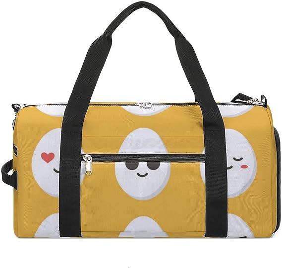 Amazon Co Jp スポーツバッグ ジムバッグ ダッフルバッグ かわいい 鶏卵 キャラクター ボストンバッグ 旅行バッグ トートバッグ 軽量 耐水 大容量 多機能収納 男女兼用 バイク ヨガ 旅行 アウトドア ゴルフバッグ 機内持込 ダッフルバッグ シューズ バッグ