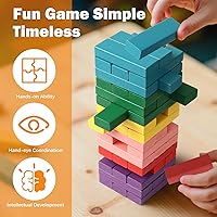 Vista 5 de Juego de mesa de bloques de madera para niños, 48 piezas