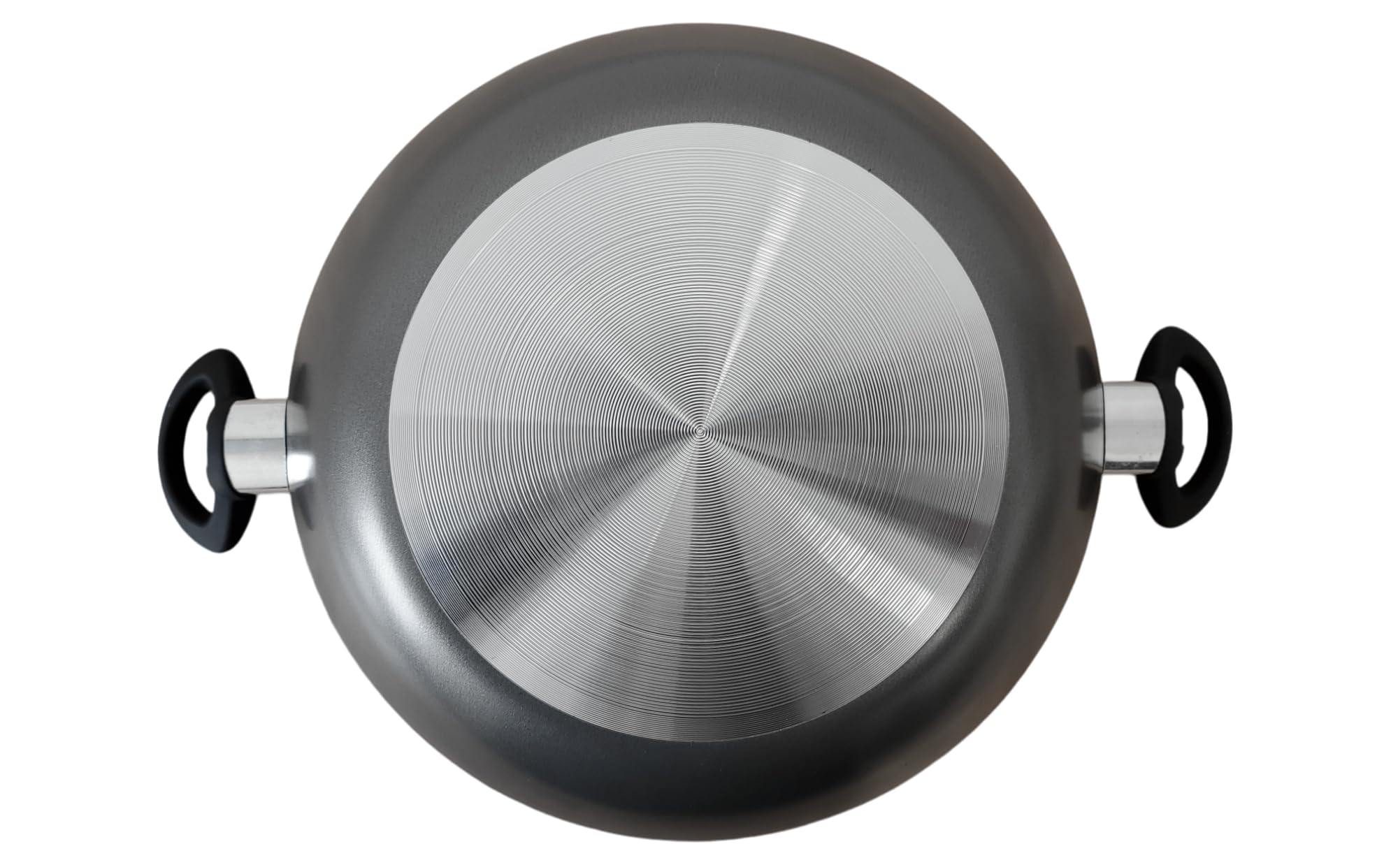 Wok en aluminium antiadhésif de 32 cm/12,5 pouces avec couvercle – Grande poêle à wok antiadhésive pour cuisine asiatique et indienne, doubles poignées, poêle à frire profonde non toxique
