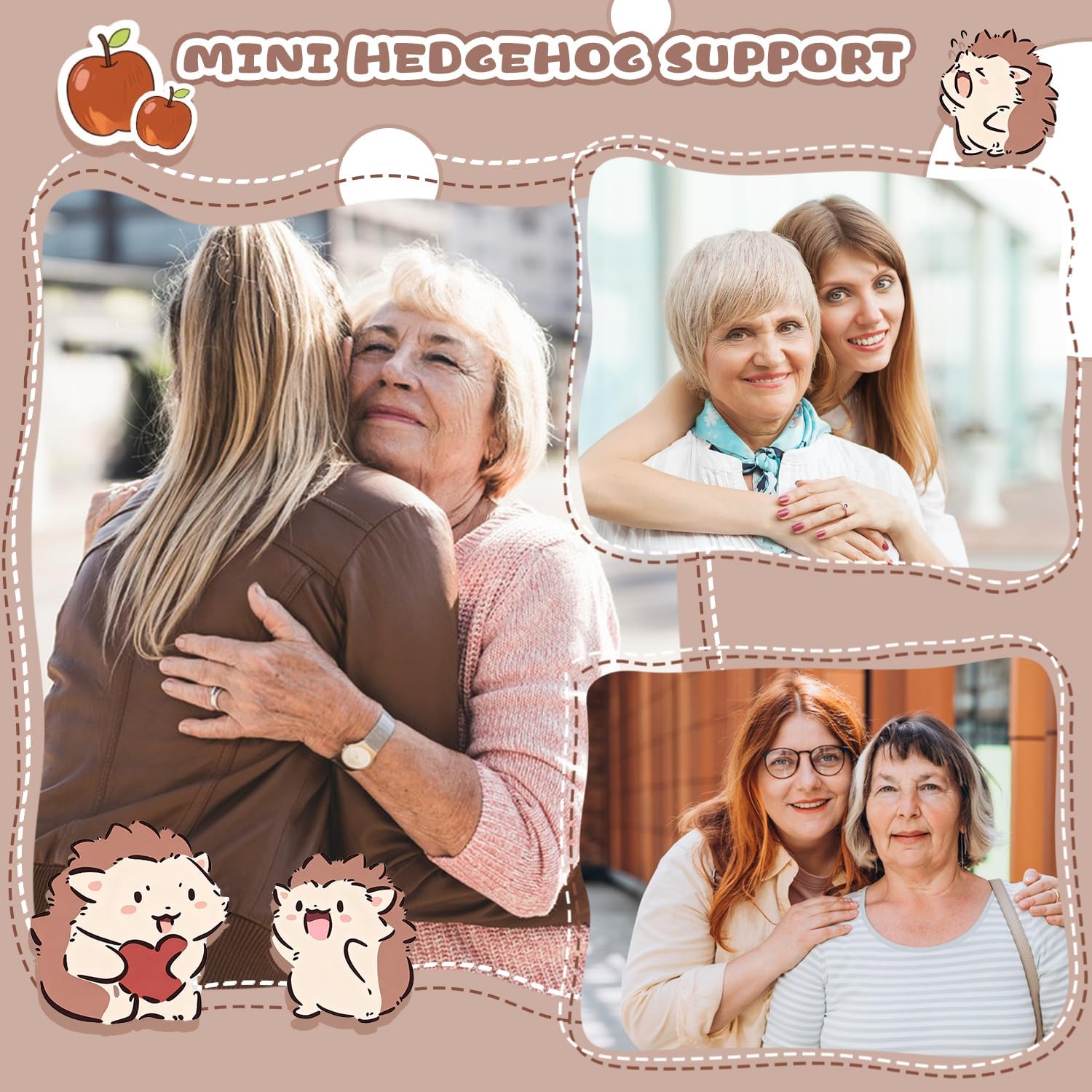 Mom Birthday Gifts from Daughter/Son Handmade Positive Crochet Hedgehog Mom Birthday Gifts Mom's for Women Positive Crochet Animals for New Gift for Mothers - Image 5