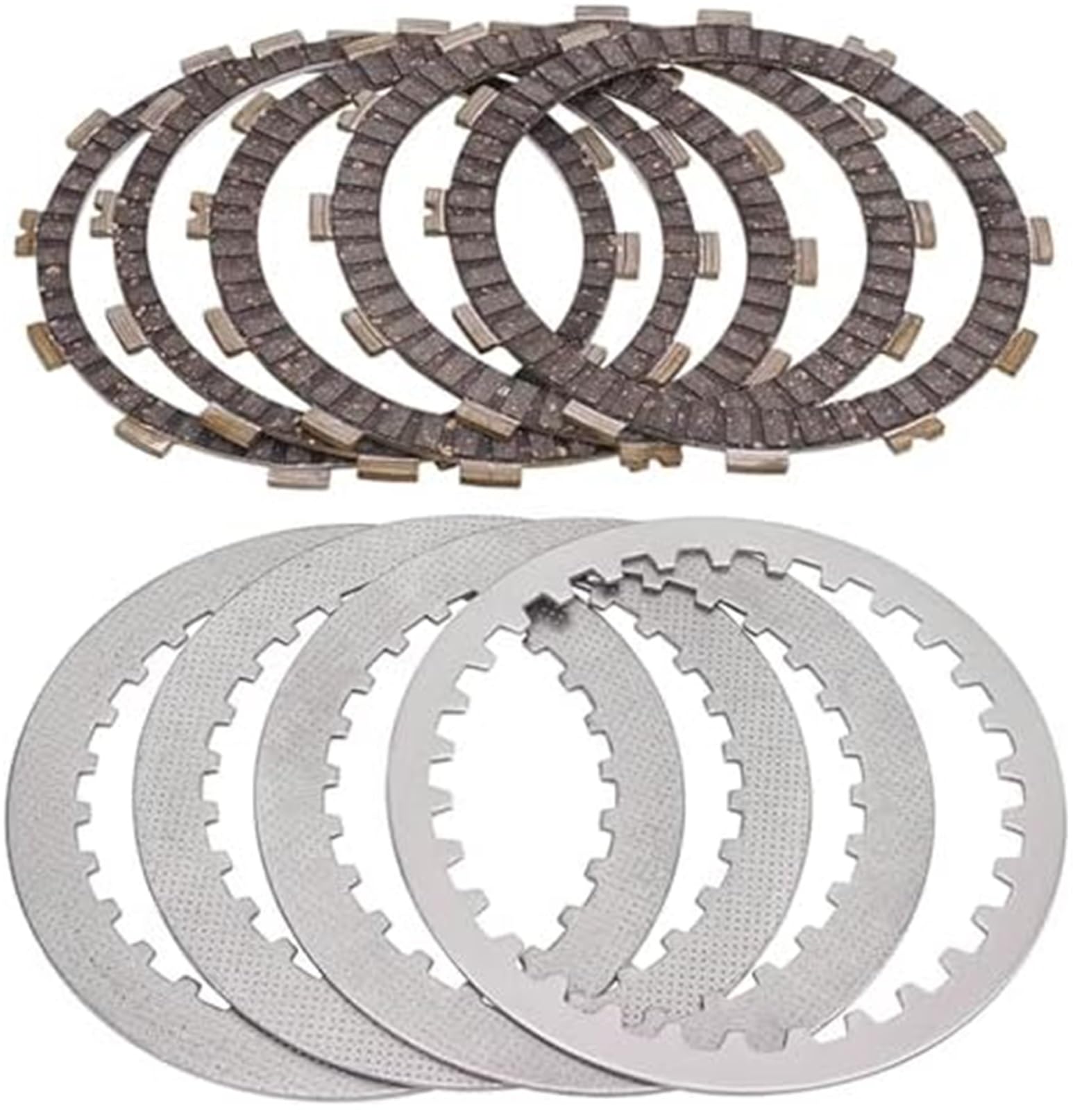 Zestaw tarcz sprzęgła rowerowego Zestaw tarcz ciernych sprzęgła motocykla płyt stalowych, dla Ex250 Er250 Ex300 Er300 Ninja250 300 13088-0557 13088-0558(BLACK Paper Based Kit)