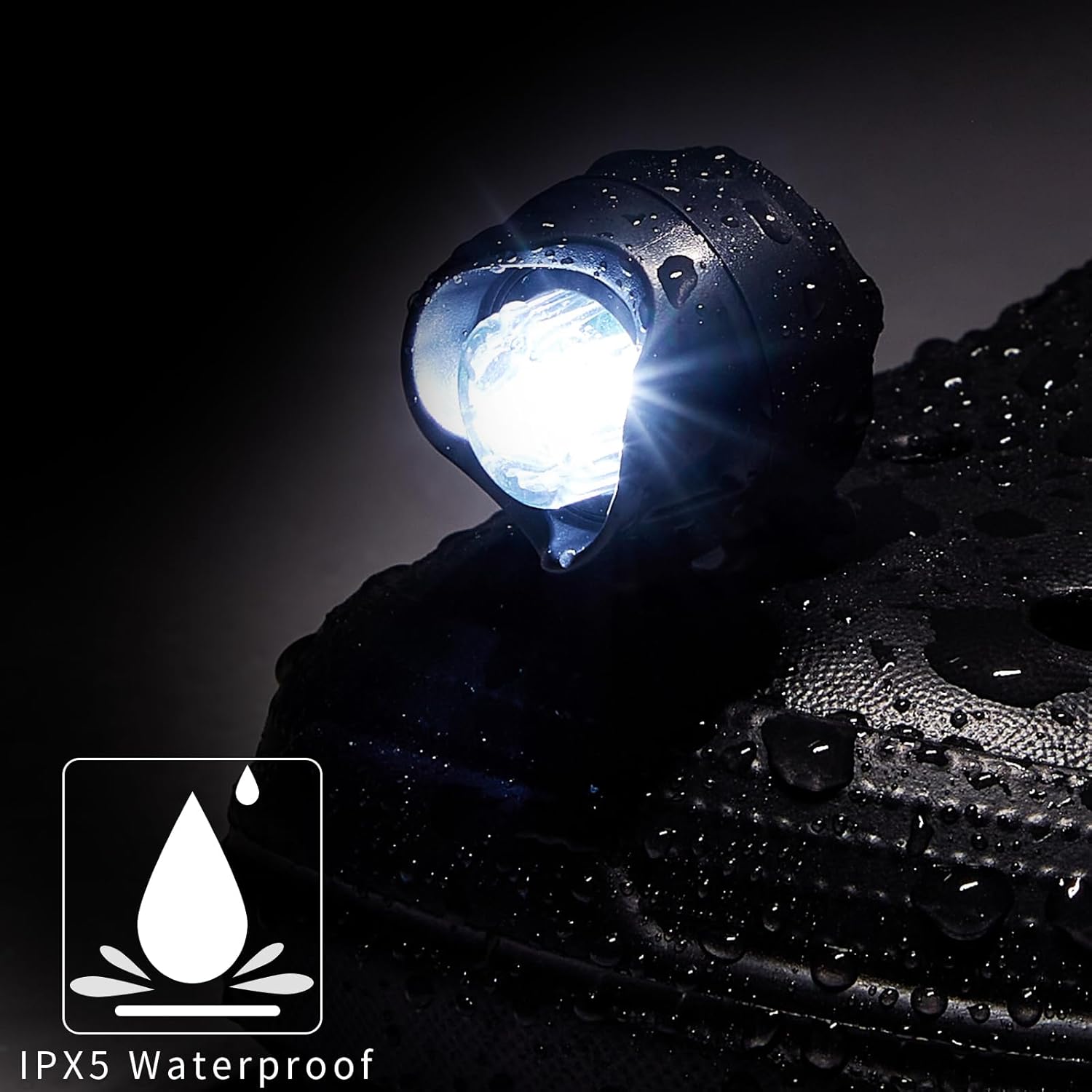 Rechargeable LED Clogs Shoes Light 2 Pcs,for Headlights for Croc 72 Hours in The Dark,for Dog Walking,Handy Camping,Night Running Gifts