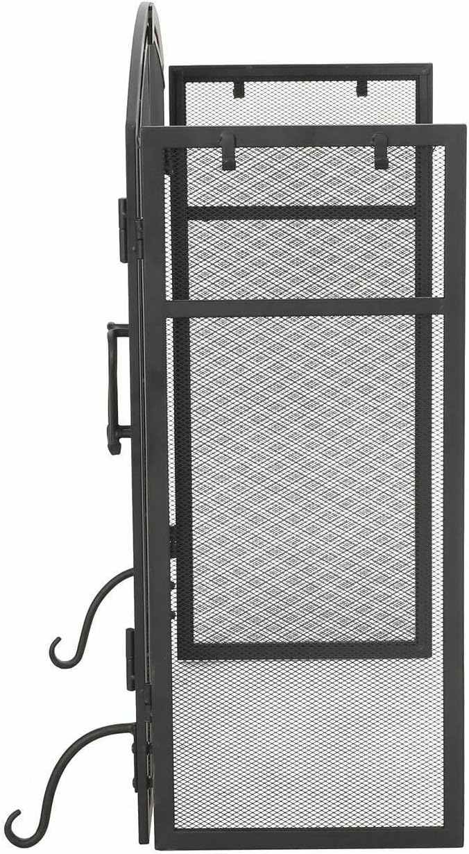 Fireplace Screens Modern Iron Folding Fireplace Screen with Door and Tools Fireplace Screen Flat Fireplace Screens Decorative Feito na China