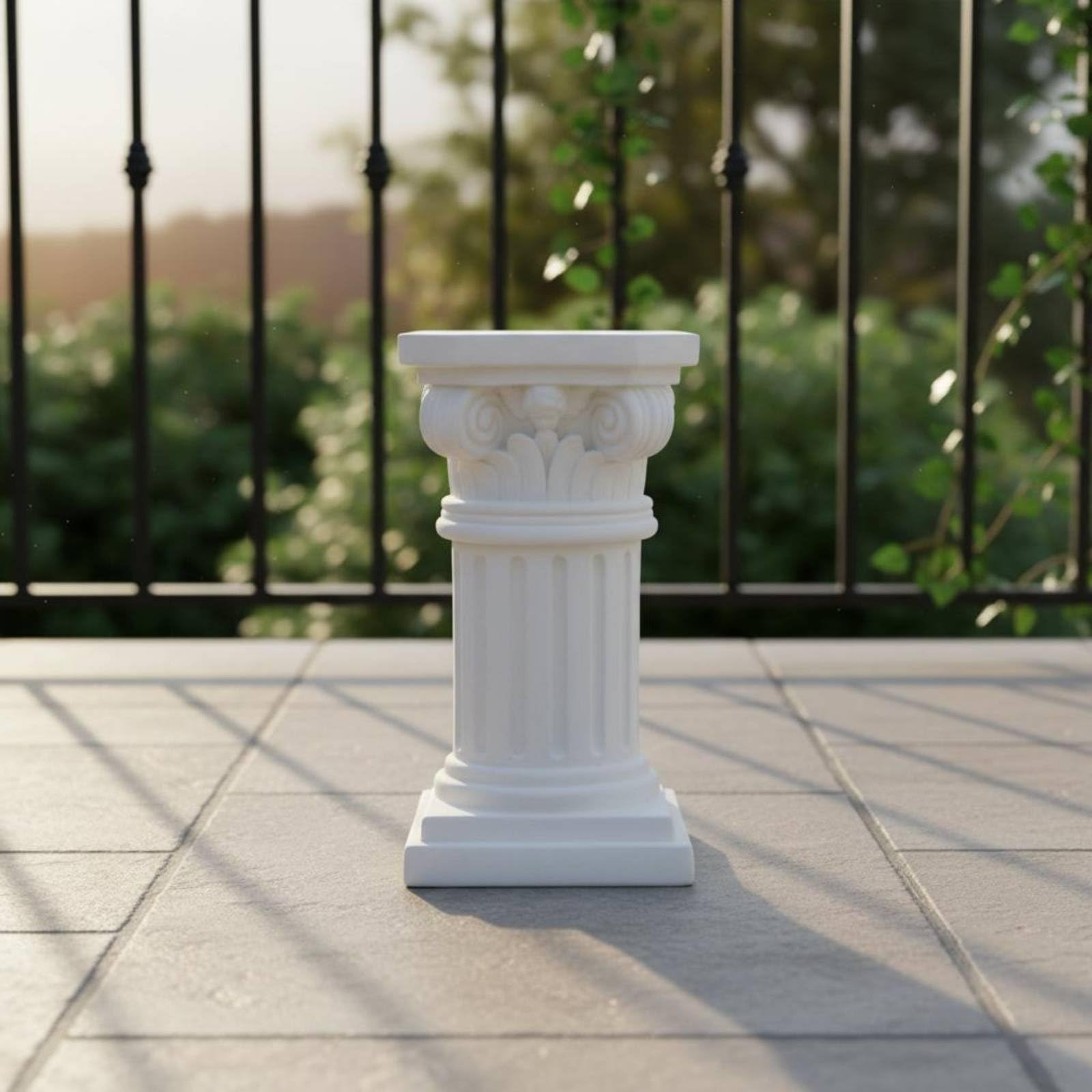 predolo Römische Säule vielseitig einsetzbar Blumensäule im europäischen Stil wetterfest Dekosäule für Balkon, Terrasse, Außenbereich, 45,5CM