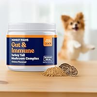 Vista 9 de Honest Paws Hongo de cola de pavo para perros, apoyo digestivo e inmunológico, Shiitake, Reishi, suplemento de hongos Maitake en polvo para perros