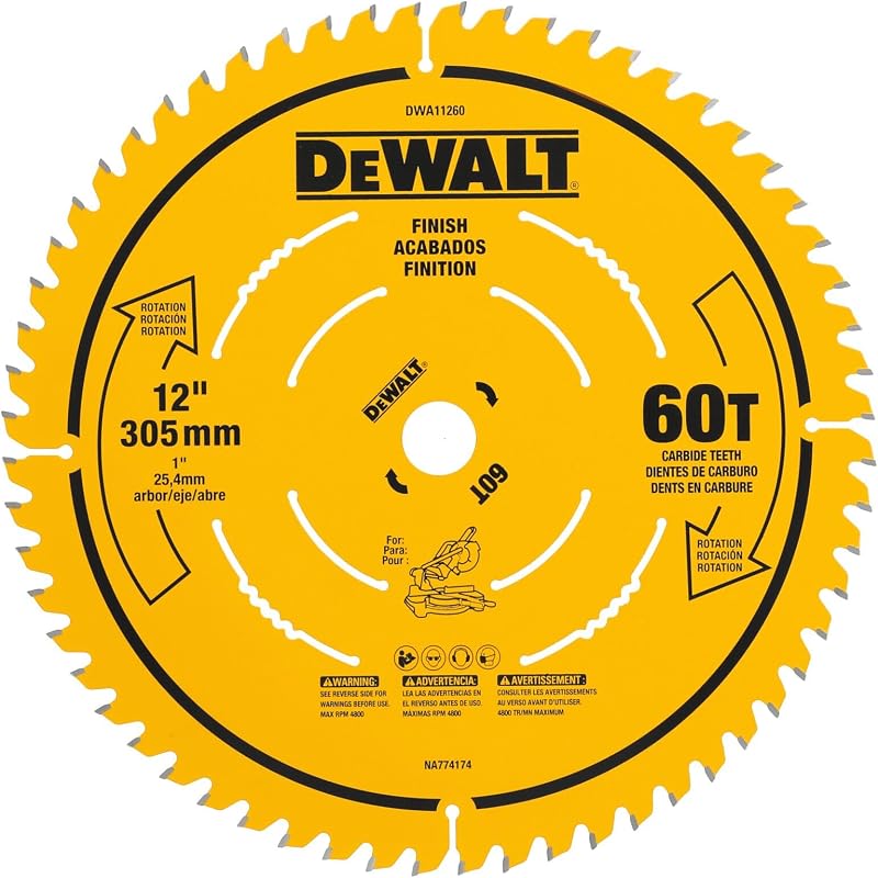 DEWALT 12 in. 60T Finish Saw Blade (DWA11260)