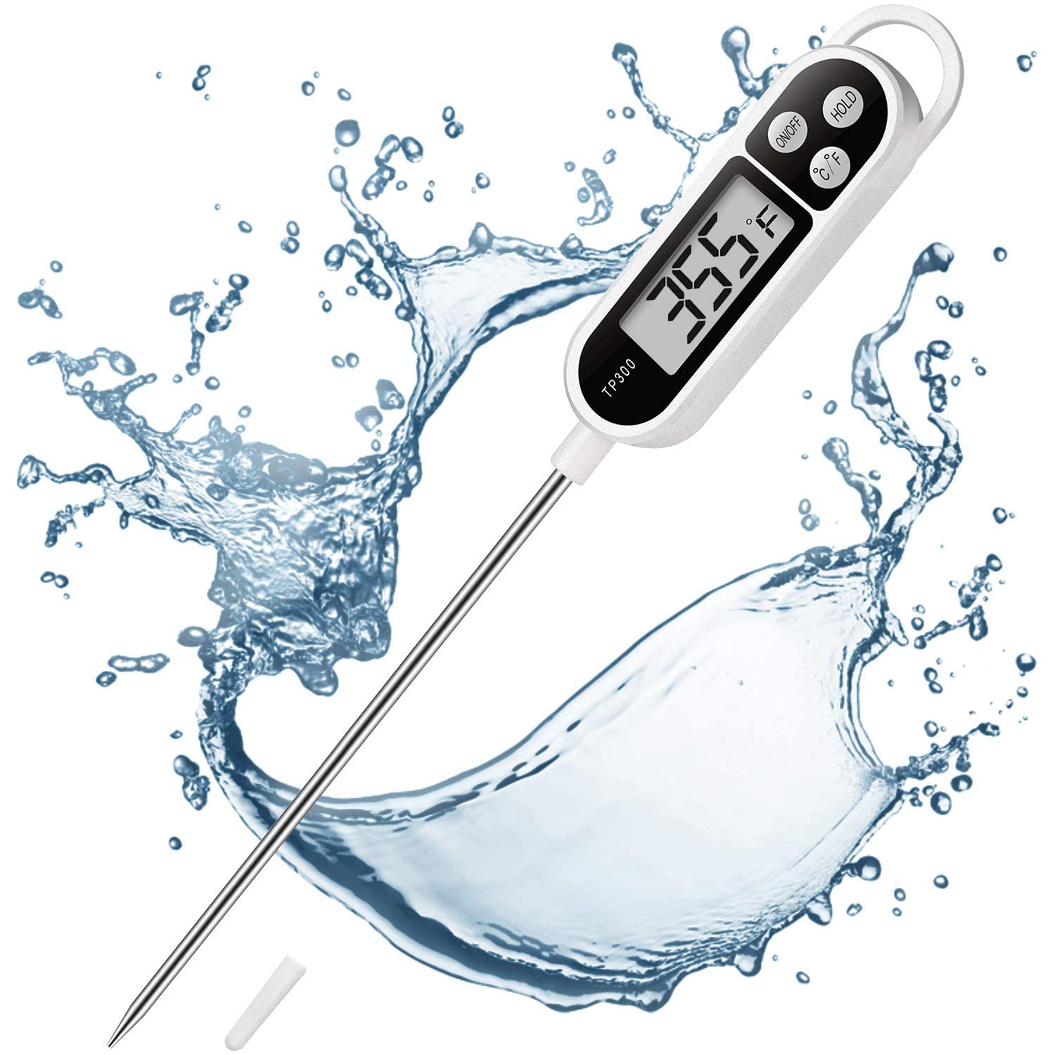 Digital LCD Cooking Food Meat Probe Kitchen BQB Thermometer Temperature Test Pen - Instant Read,Plastic, (pack of 1)-image-10