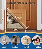 Vista 3 de Puerta de gato, kit de bisagra ajustable para puerta de gato (mano izquierda y derecha) – Se adapta a puertas huecas y puertas interiores sólidas