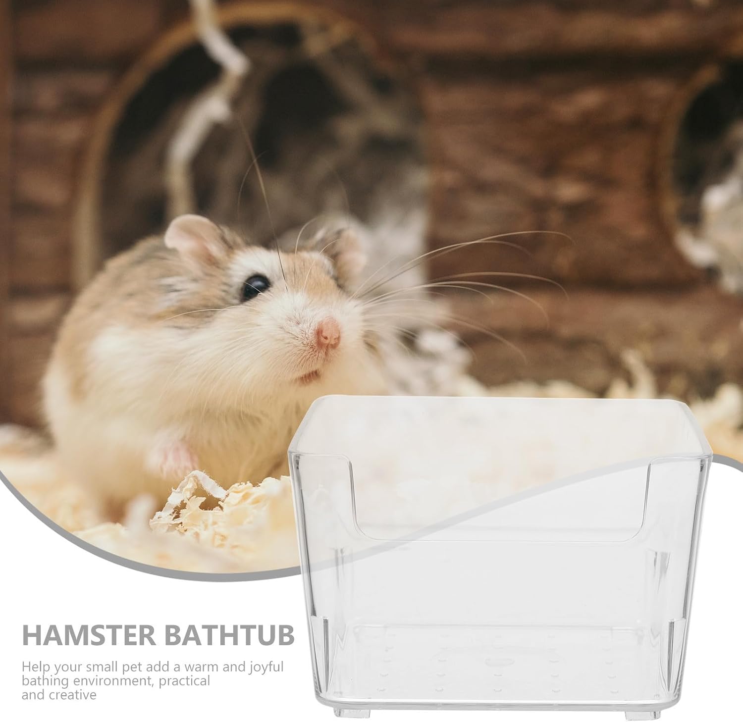 YARNOW Hamster Bathtub Multi Function Sand Box 3pcs Acrylic image 2