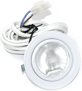 1 Pack 12 V Halogen Cabinet Kitchen Recessed Furniture Light Recessed Spotlight White IP20 with G4 20 Watt pin base 12 V without transformer