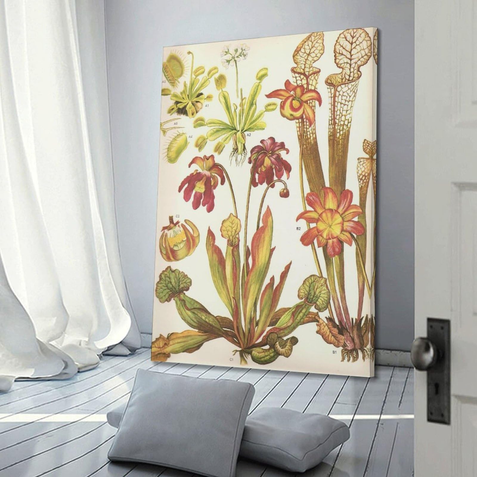 Poster Rétro Avec Plantes Végétales - Décoration Murale Moderne Pour