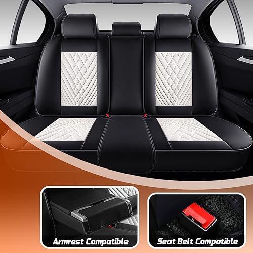 Miniatura 5 de Fundas de asiento de automóvil para Nissan Murano 2003-2025, 5 asientos, cómoda, antideslizante, compatible con bolsa de aire, fundas de asiento de