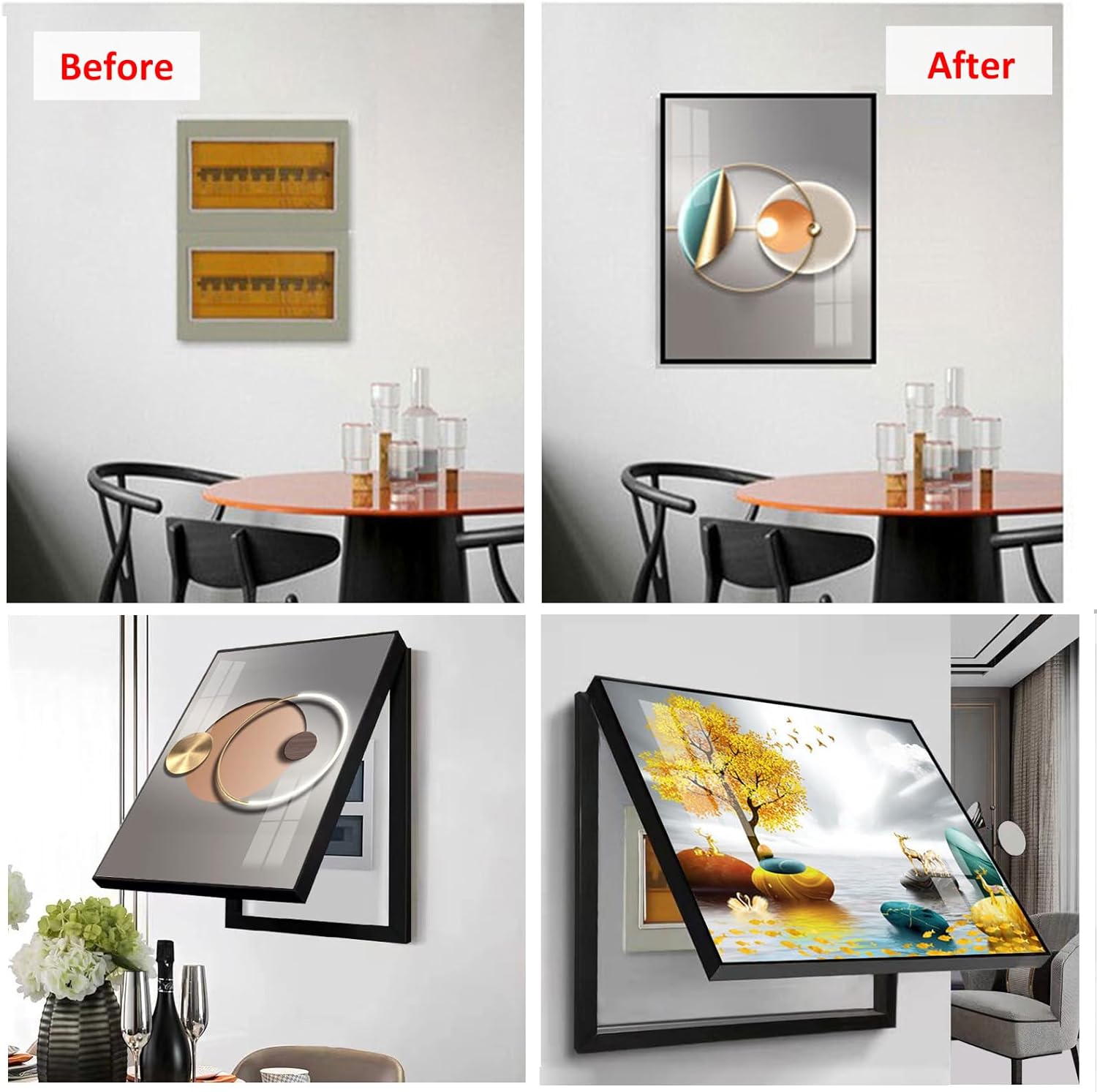 Vertical Meter Box Decorative Painting Electrical Panel Hide Paintings Electric Meter Box Cover Hide Distribution Protection Box Switch Box Cover Wall Hanging Painting