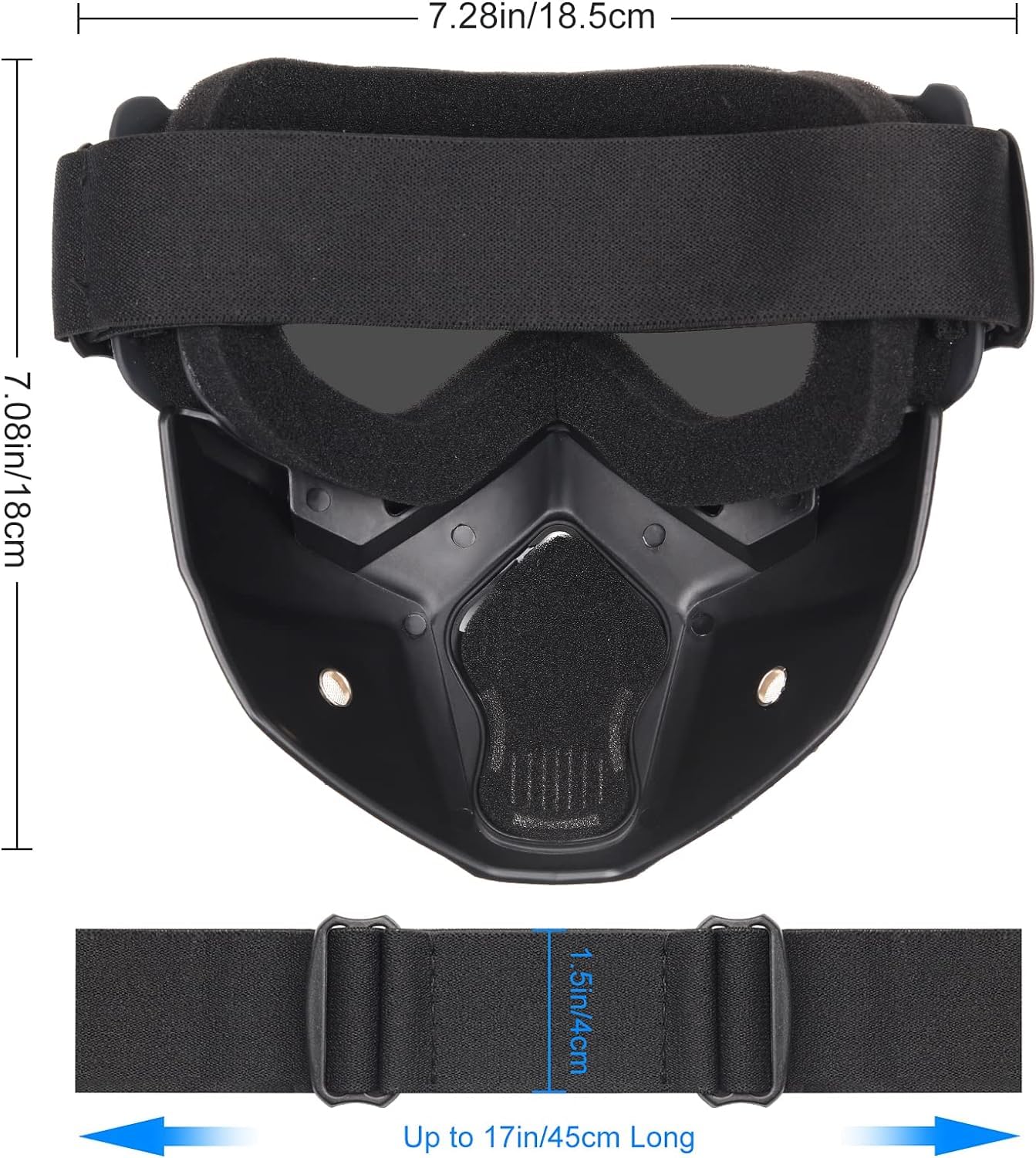 Casco y máscara de Airsoft con gafas antivaho extraíbles con soporte frontal NVG y rieles laterales, juegos de rol CS y otras actividades al aire libre, la mejor opción