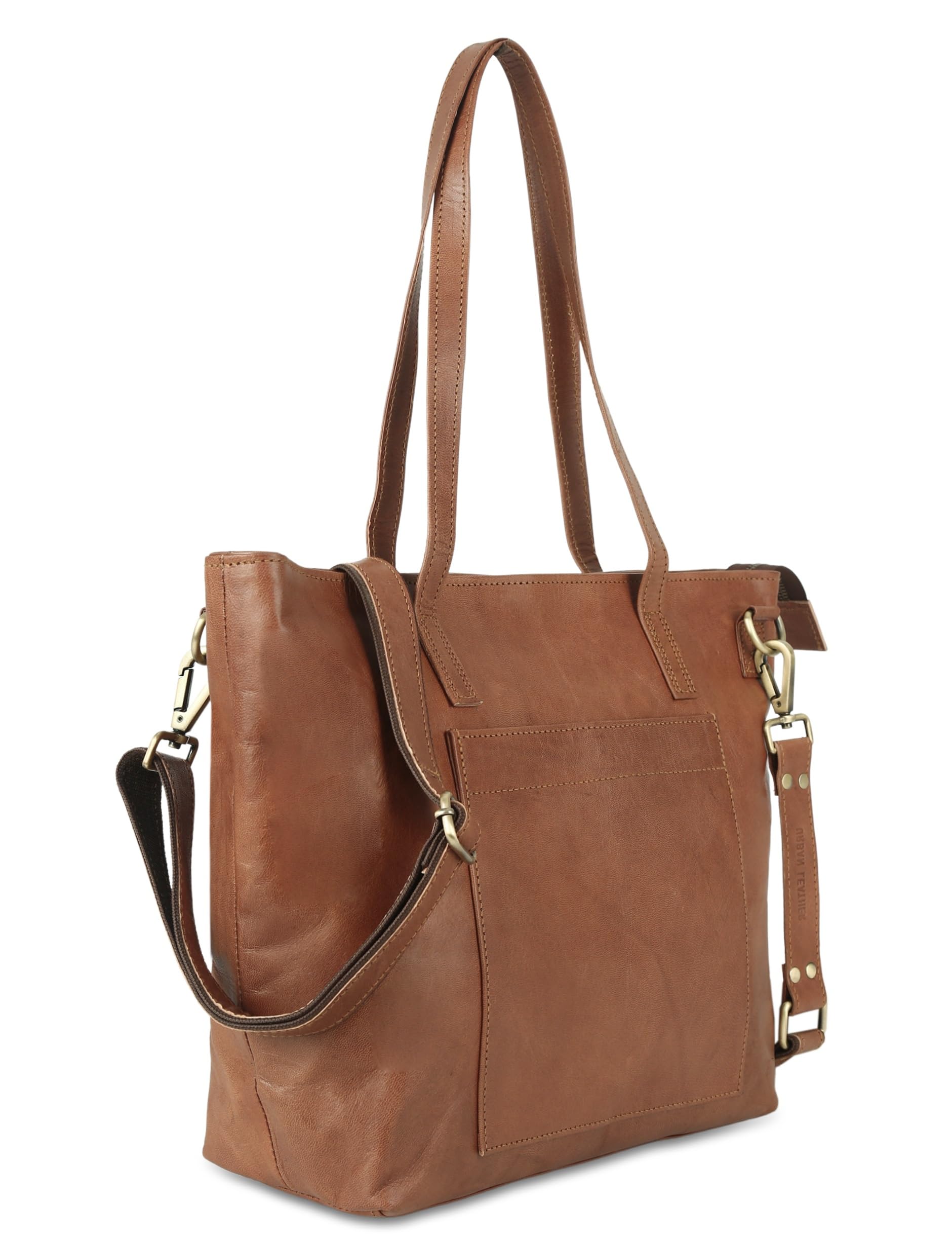 URBAN LEATHER Bolso de piel vintage para mujer, 40 cm