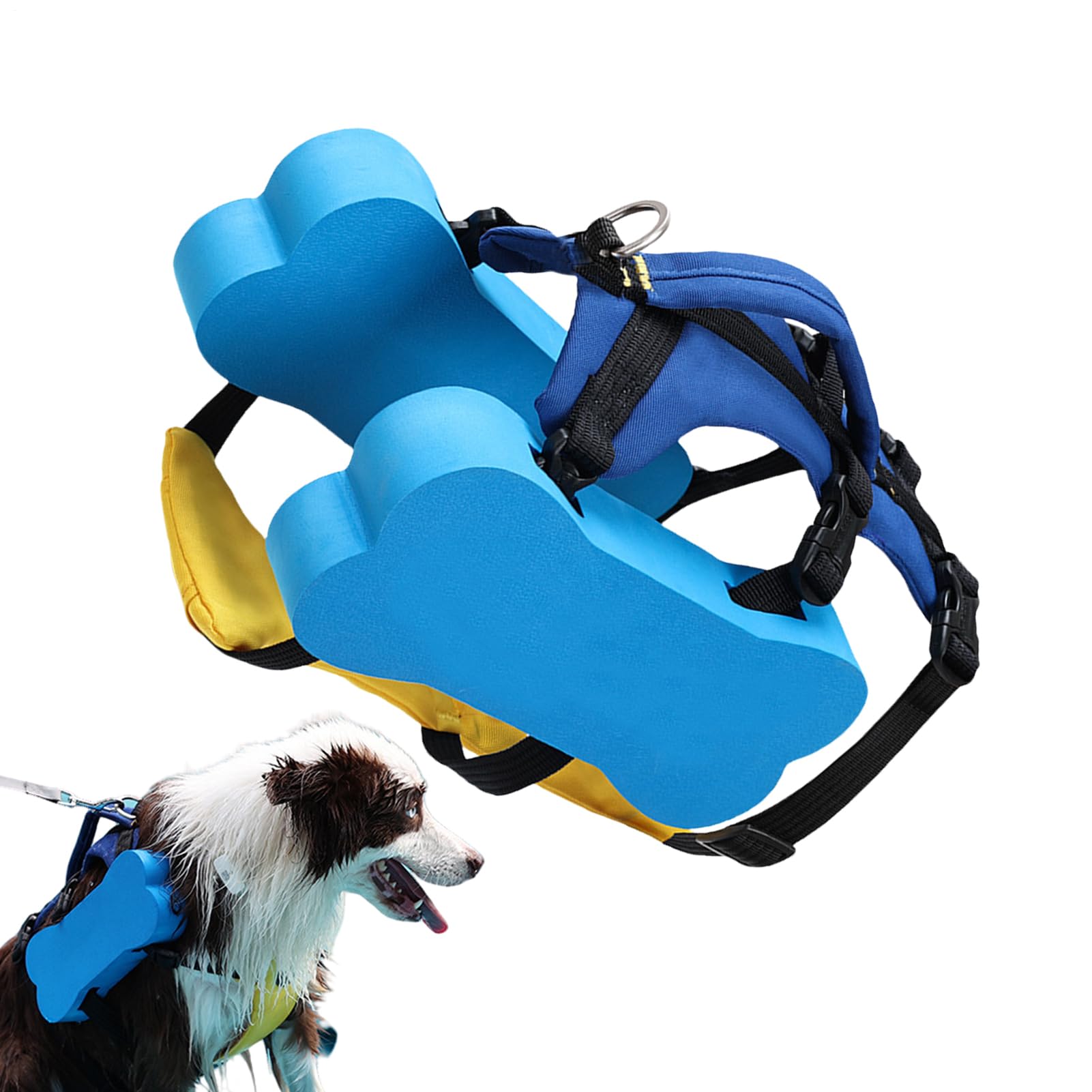 Gilet De Sauvetage pour Chien Veste Flottante Natation | Flotteur Réfléchissant Avec Poignée De Sauvetage Ajustable Pour Sécurité Aquatique Piscine Lac Bateau