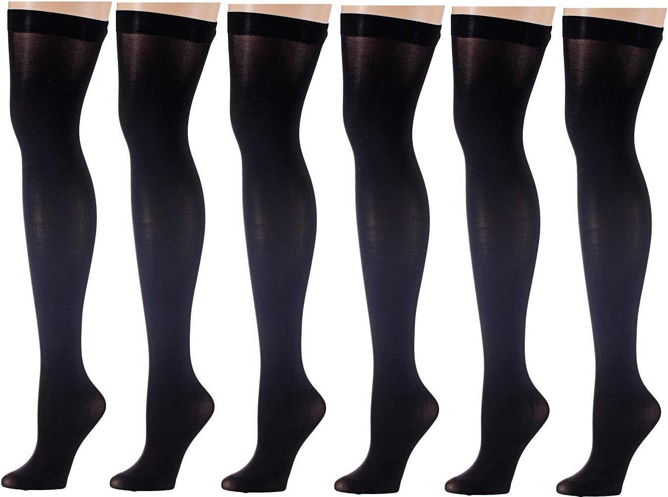 Isadora Paccini Women's 6-Pairs Fishnet Lace Thigh High Stockings (THI12-6)