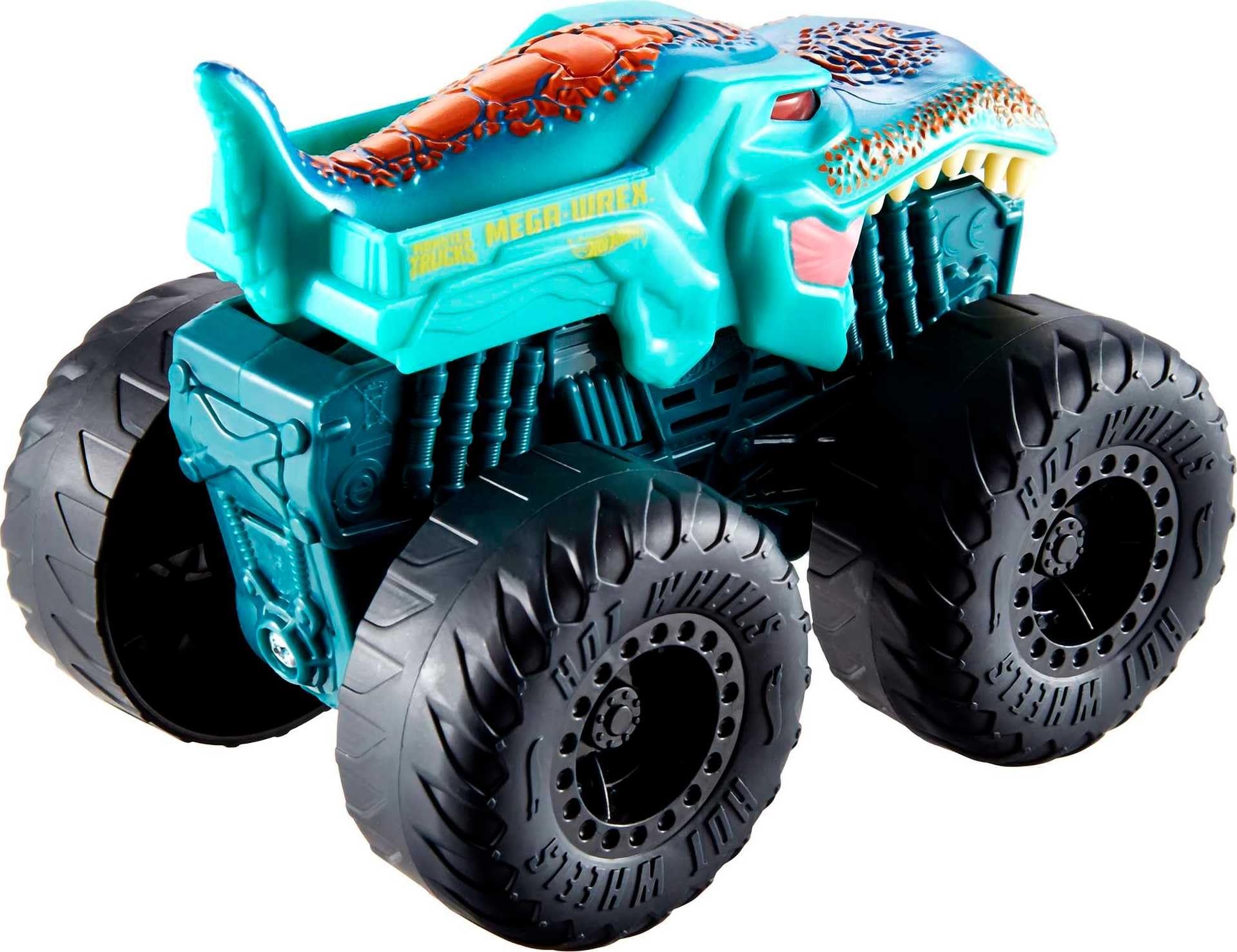Hot Wheels - Monster Trucks Demolitore Ruggente Mega Wrex, veicolo in scala 1:43 con luci e suoni, canzone, Giocattolo e regalo per Bambini 3+ Anni, HDX64