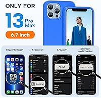 Vista 536 de Miracase Funda diseñada para iPhone 13 Pro Max con protector de pantalla, [forro de microfibra suave antiarañazos], funda protectora de silicona