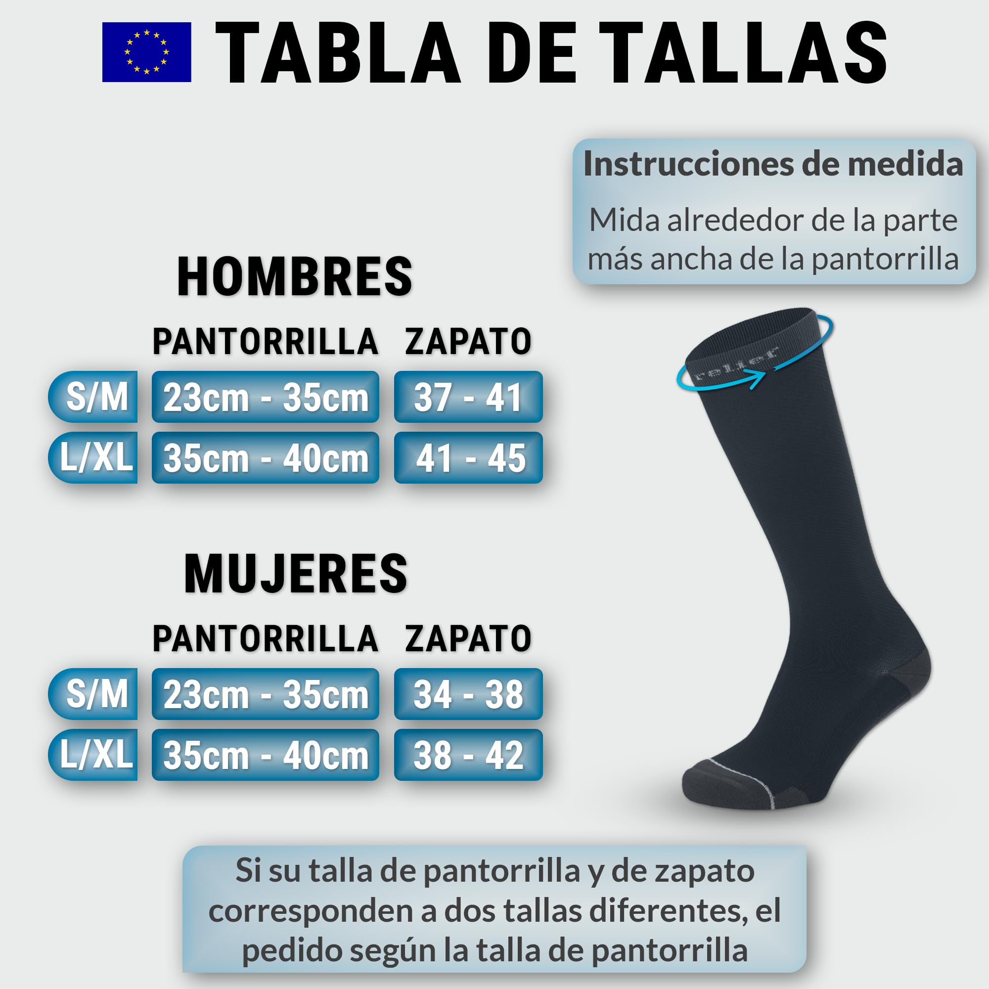 360 RELIEF Calcetines Compresión Hombre y Mujer - Classe 1 Medias de Compresión para Running, Circulacion, Vuelo, Viaje, Trabajo, Deportivas - Medias Compresivas 15-20mmHg con Bolsa de Malla