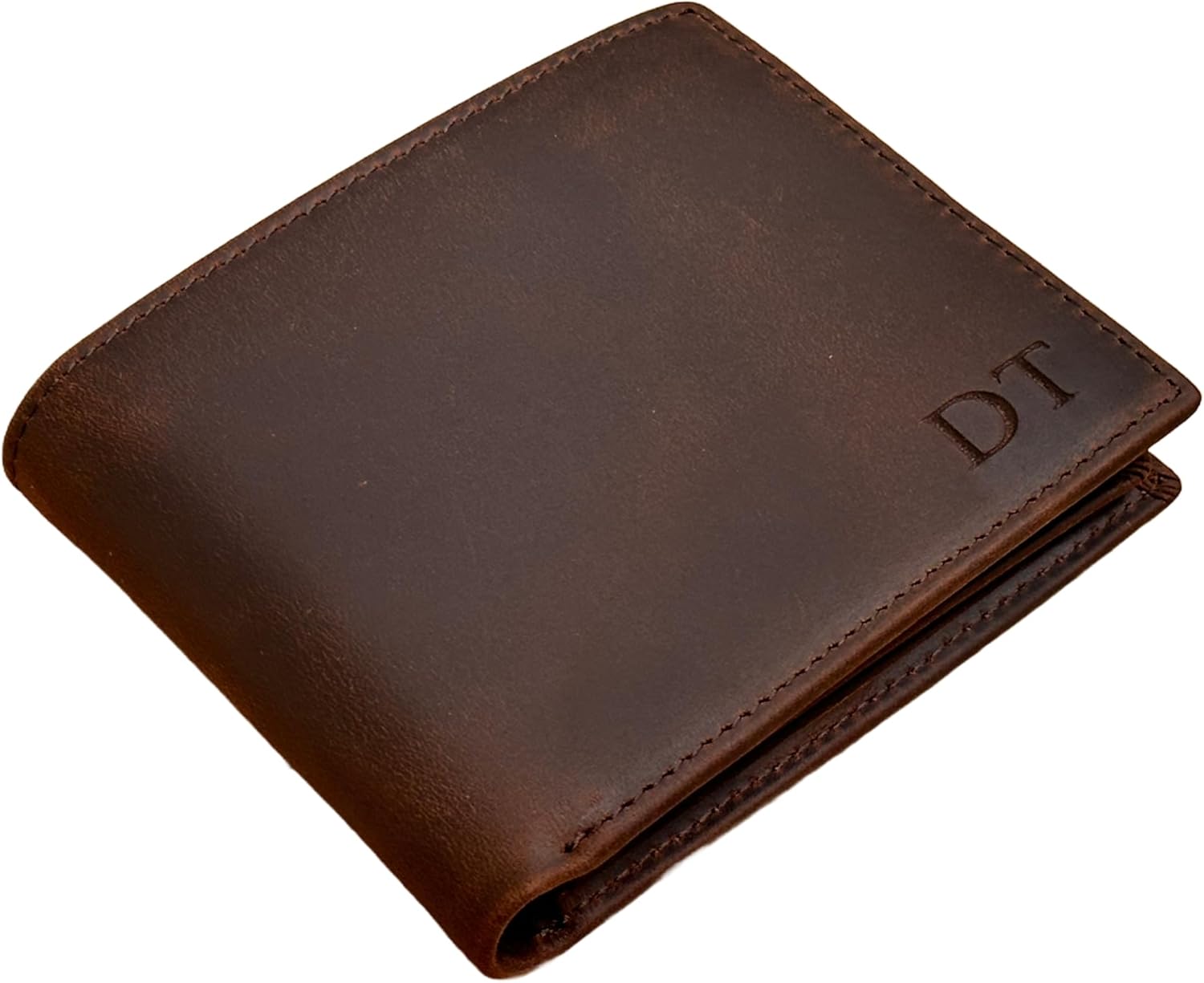 Amazon.com: Personalized Leather Wallet for Men, Custom Monogram ...