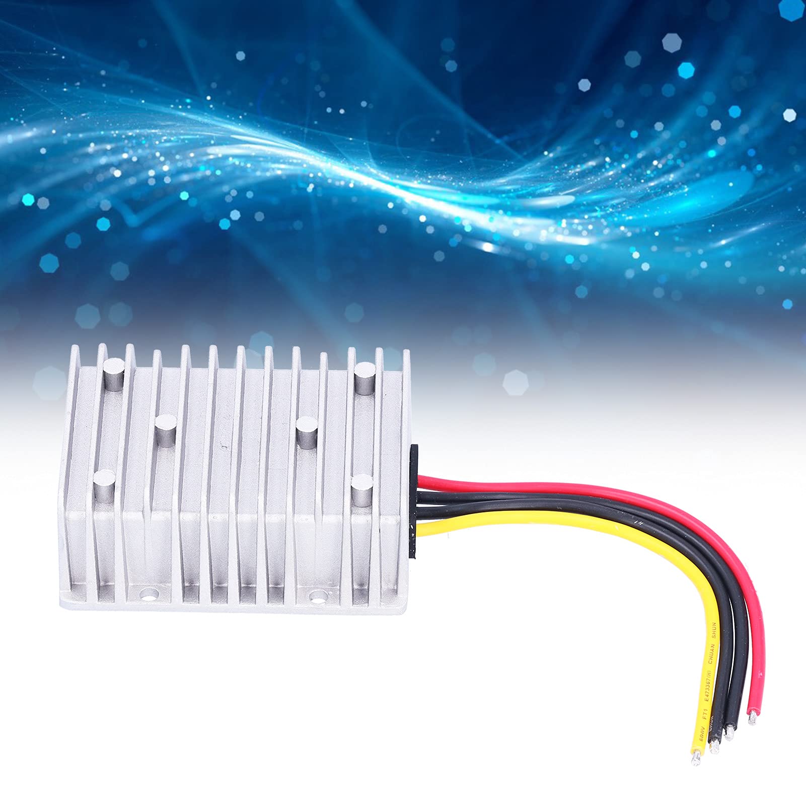 Convertidor de 24 V y 12 V de aluminio fundido a presión, regulador de voltaje portátil para motores y navegadores de automóviles