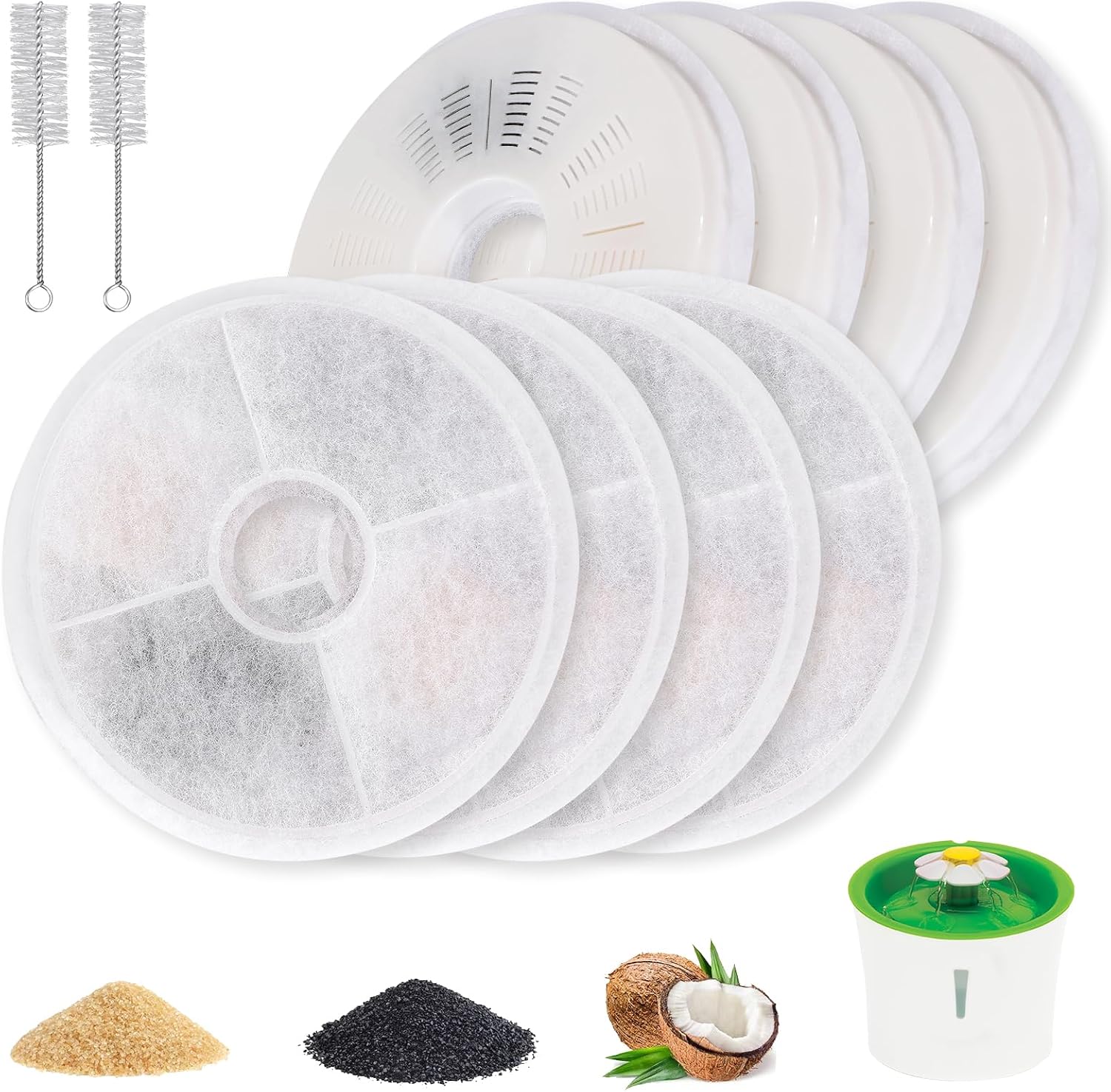 8+2 Pack Cat Fountain Filters Compatible with Catit 3L Fountain