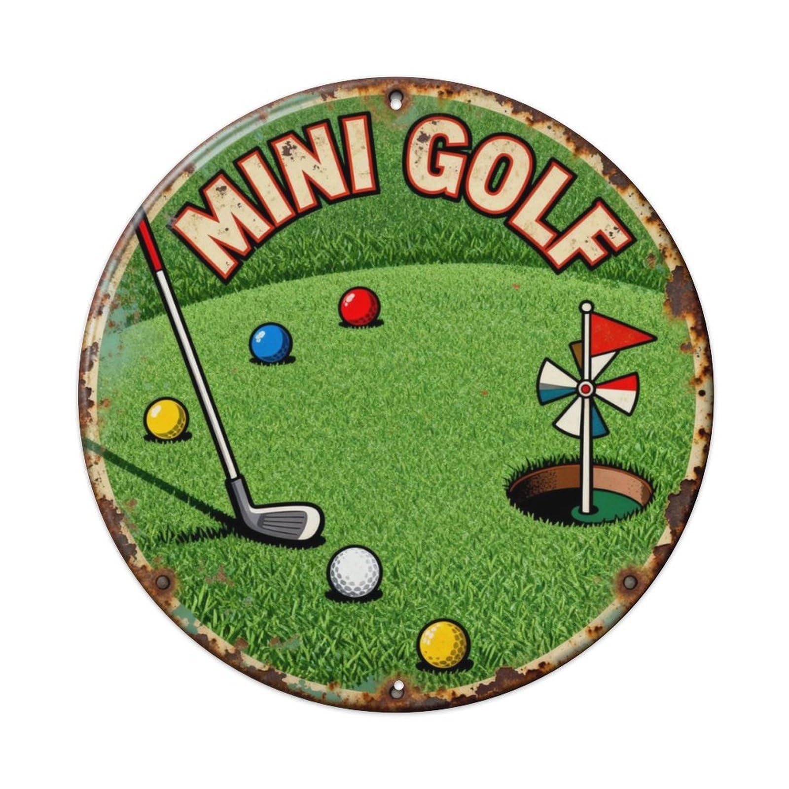 MINI GOLF Metal Tin Sign Plaque