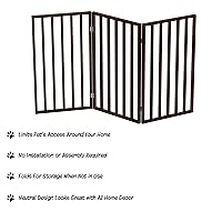 Vista 4 de Puerta para Mascotas de Interior - Puerta Plegable de 3 Paneles para Perros para Escaleras o Entradas - Cerca Independiente para Mascotas de 54x32
