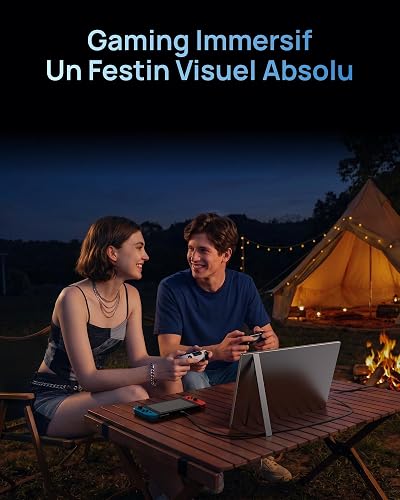 ARZOPA 16.1'' 144Hz Portable Monitor 106% sRGB 1920×1080P FHD HDR Portable Gaming Monitor with HDR, Ultra Slim, Eye Care, External Second Screen for Laptop/PC/Mac/PS3/4/5/Xbox - Z1FC Grey - 9