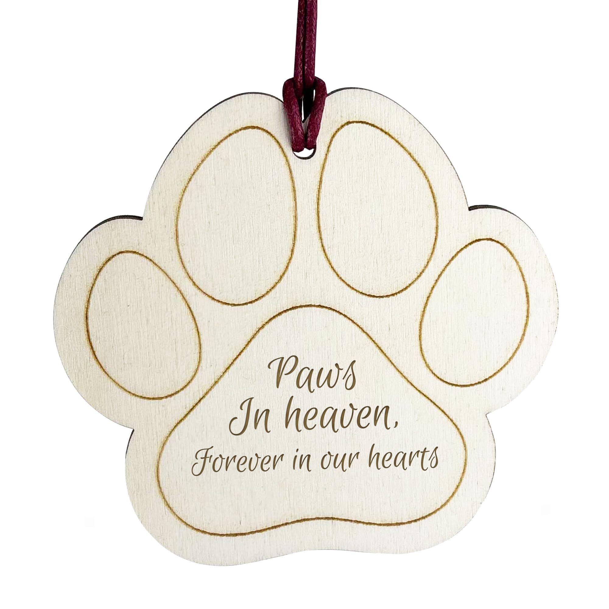 Red Ocean Multicoloured Pet Memorial Wooden Bauble Christmas Tree Decoration, Pet Loss Gifts For Pet Owners, Dog Memorial Baubles, Pet Memorial Oranments, Engraved Wooden Bauble Gift For Pets Dogs