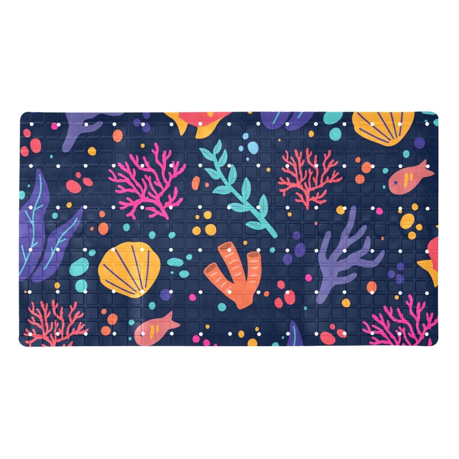 Tapis de douche antidérapant 40x70 cm couleur corail pour un rituel de bain serein