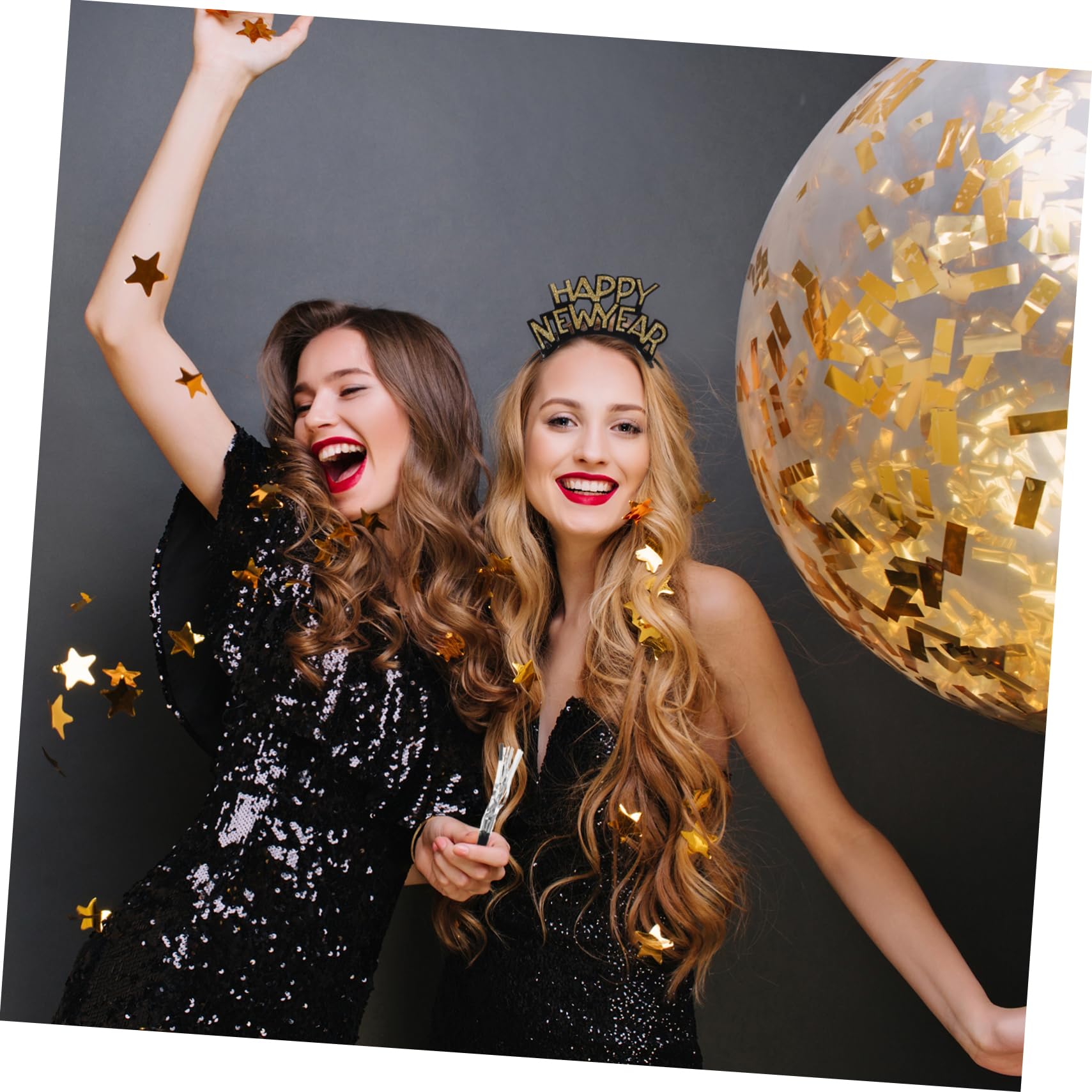 KOMBIUDA Kit De Décoration Pour Fête Du Nouvel An Avec Chapeau, Bandeau Et Pompons, Accessoires Pour Adultes Et Célébrations