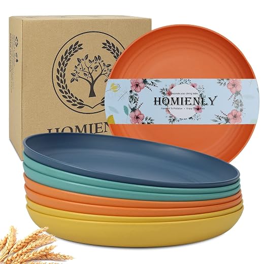 Wheat Straw Dinner Plates, set of 8 (multiple colors) - $17.99