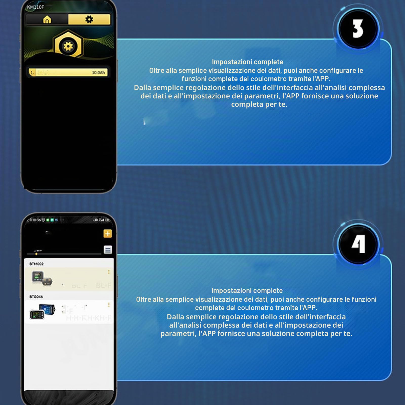 Monitor Batteria WIFI, Capacità 400A 10-100V Schermo a Colori Rilevamento Bidirezionale Tester Al Piombo Acido per Auto RV
