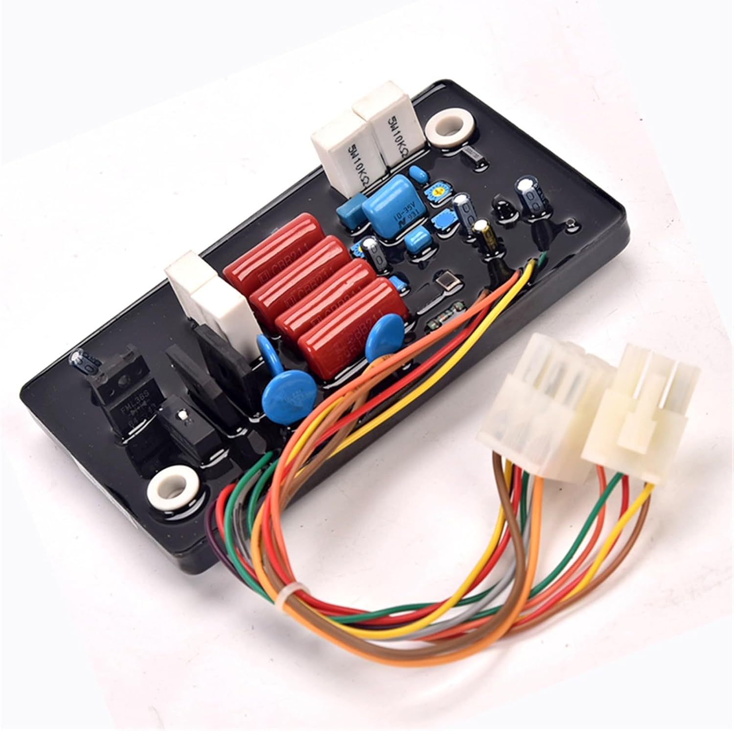 En angle view of NHJLFKSA DST-100-2FAK AVR showing components and connectors