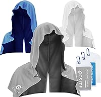 CSITE 3 Pack Cooling Hoodie Towels - UPF 50+ Instant Ice Cooling for Neck & Face, Breathable Sun Protection for Gym, Sports, Camping, Hot Weather
