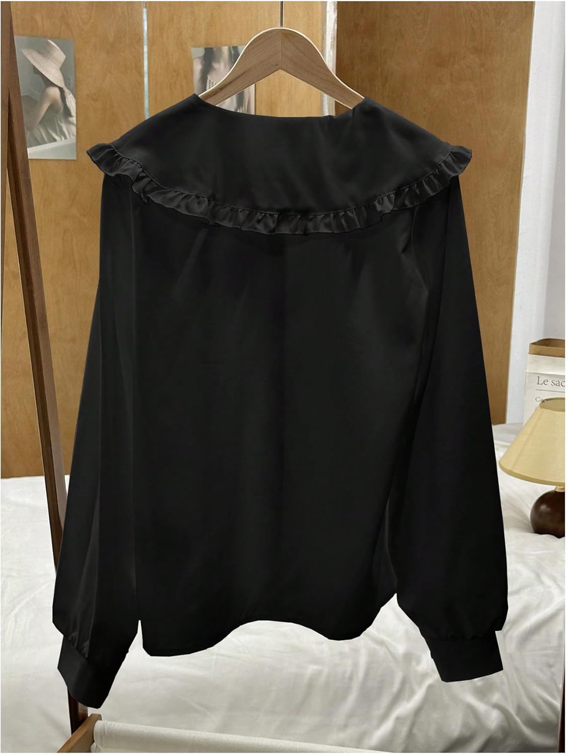 GORGLITTER Women's Peter Pan Collar Shirt Long Sleeve Blouse Dressy Casual Button Down Shirt Fall Fashion 2025 - Image 2