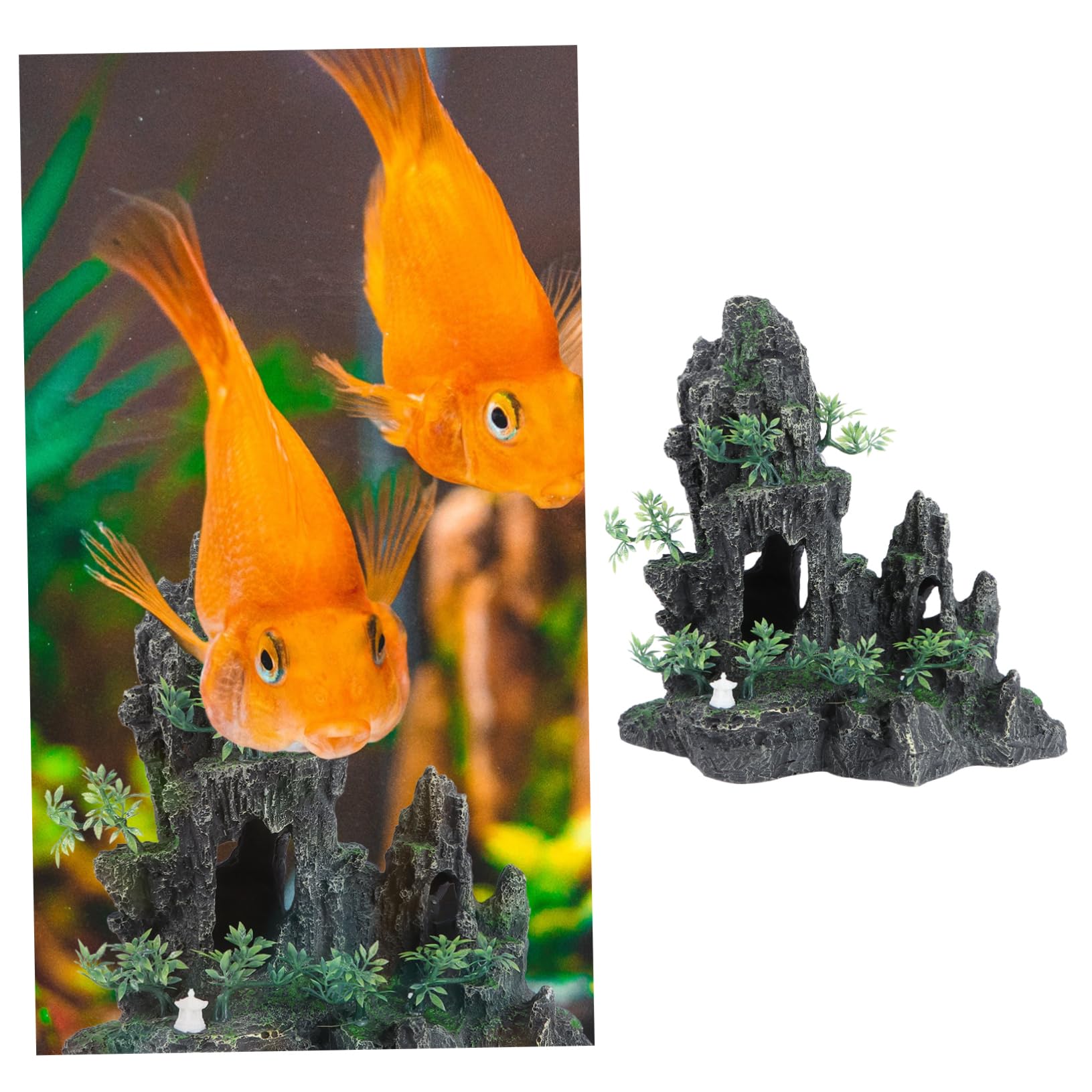 Aquarium Dekoration Aquarium Fischhöhle Berg Große Dekoration Höhle Ornament Berg Futterspender Steingarten Großer Für
