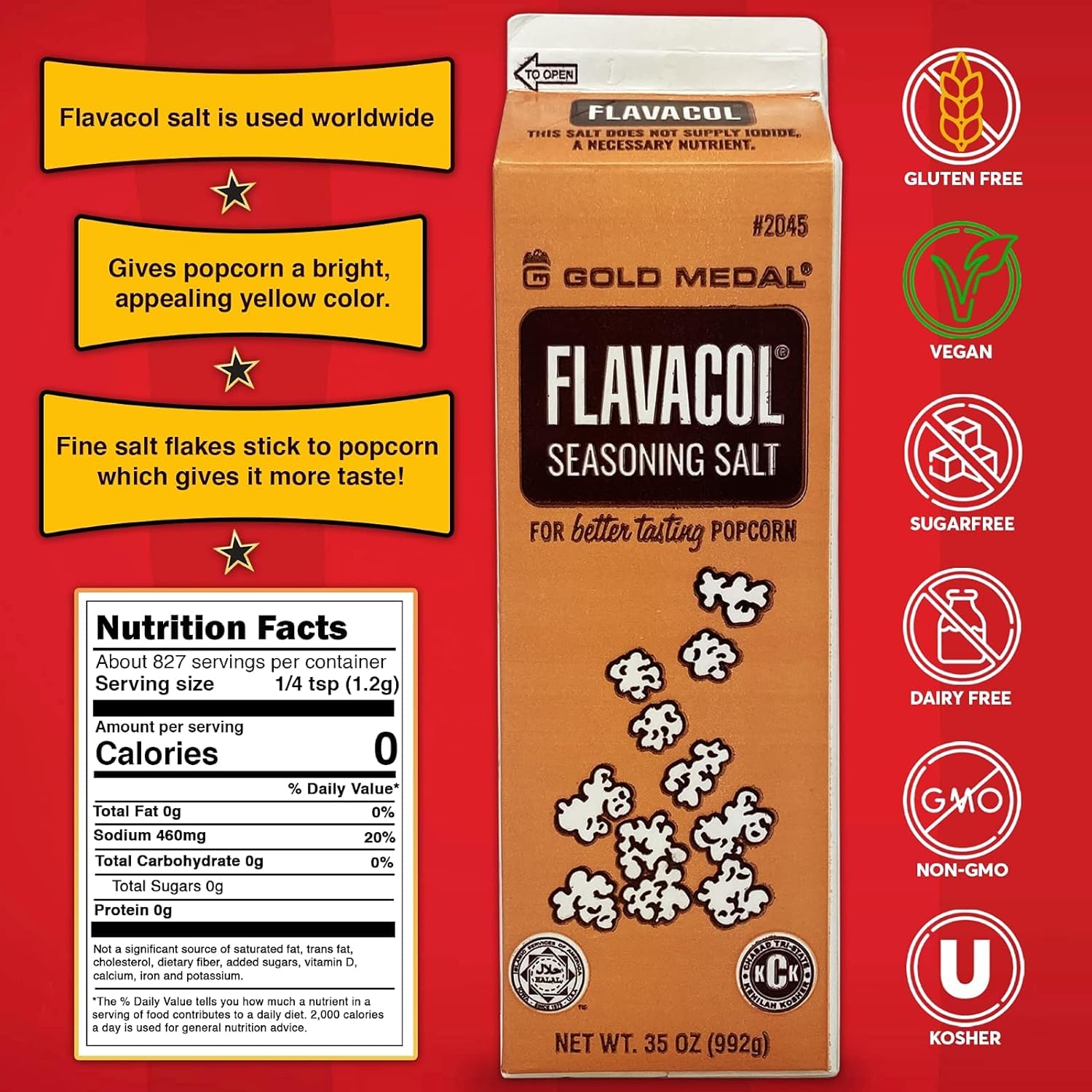 Condition photo showing Brand New for Ultimate Movie Theater Popcorn Kit - AYD Goods Butter Flavored Coconut Oil 32oz, Seasoning Salt 35oz & 20 Counts AYD Goods Popcorn Bags