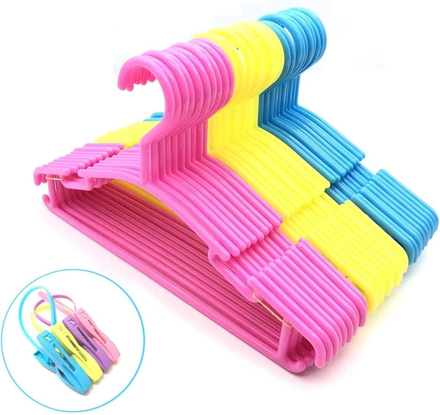 30 Pack Plastic Children's Hangers Kids Hangers Baby Hangers11 inch