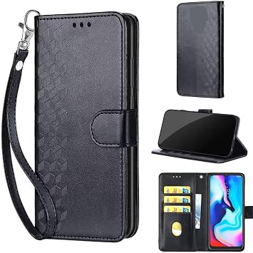 ZXL Case for Samsung Galaxy S20 FE 5G Wallet Case Black PU Leather Credit Cards Holder Kickstand Shockproof Flip Magnetic Protection Cover for Samsung Galaxy S20 FE 5G